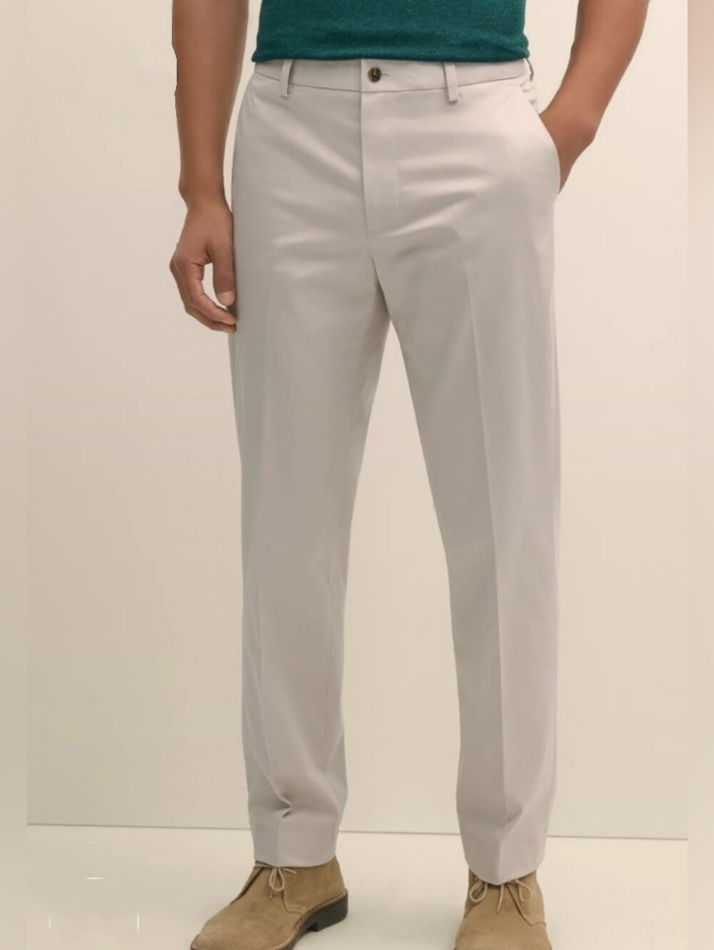 Brooks Brothers Slim Fit Light Weight Advantage Chino Pants Light Gray/Stone W32